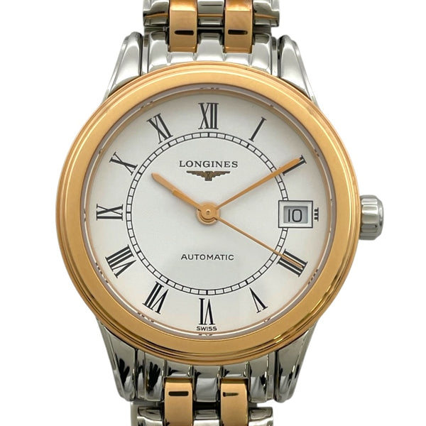 ロンジン LONGINES フラッグシップ L4.274.3.917 ホワイト SS 自動巻き レディース 腕時計