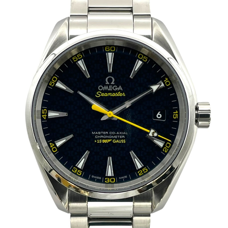 オメガ OMEGA シーマスター アクアテラ マスターコーアクシャル ジェームスボンド007 231.10.42.21.03.004 ネイビー SS 自動巻き メンズ 腕時計