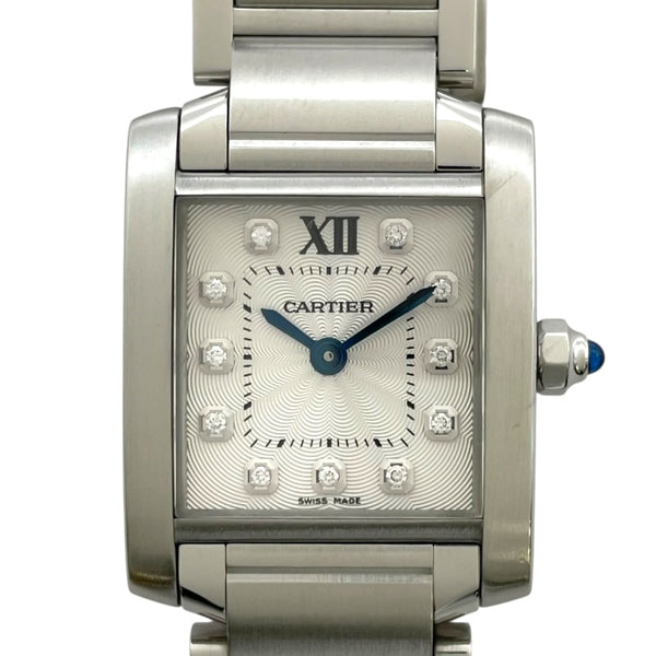 カルティエ Cartier タンクフランセーズ SM 日本限定 WE110006 ホワイト SS クオーツ レディース 腕時計