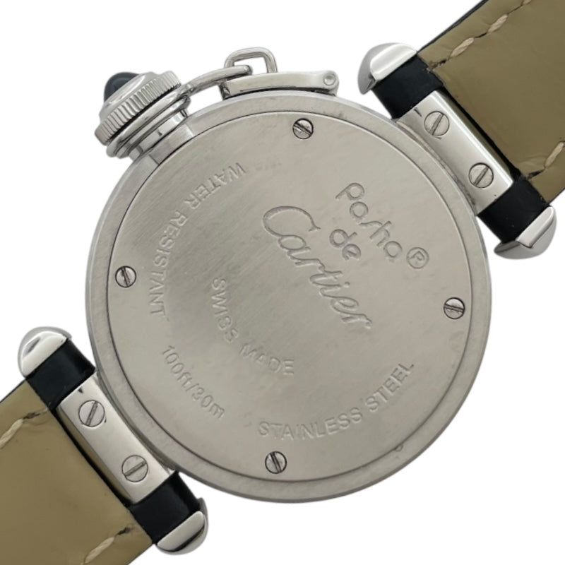 カルティエ Cartier ミスパシャ W3140025 シルバー SS/革ベルト（社外品） クオーツ レディース 腕時計
