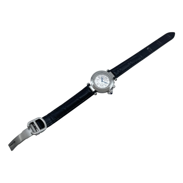 カルティエ Cartier ミスパシャ W3140025 シルバー SS/革ベルト（社外品） クオーツ レディース 腕時計