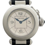 カルティエ Cartier ミスパシャ W3140025 シルバー SS/革ベルト（社外品） クオーツ レディース 腕時計