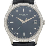 パテック・フィリップ PATEK PHILIPPE カラトラバ 5297G-001 ブラック K18WG/革ベルト 自動巻き メンズ 腕時計