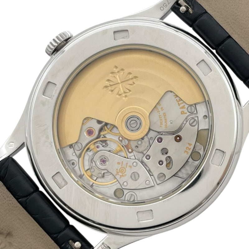 パテック・フィリップ PATEK PHILIPPE カラトラバ 5297G-001 ブラック K18WG/革ベルト 自動巻き メンズ 腕時計