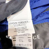 ヴェルサーチ VERSACE 2WAYロゴ総柄ダウンジャケット 2022年 1002749 ブルー ナイロン メンズ ダウンジャケット