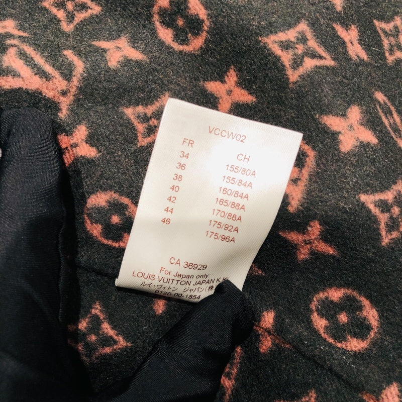 ルイ・ヴィトン LOUIS VUITTON ノーカラーウールコート FDJA34 ウール レディース ノーカラージャケット