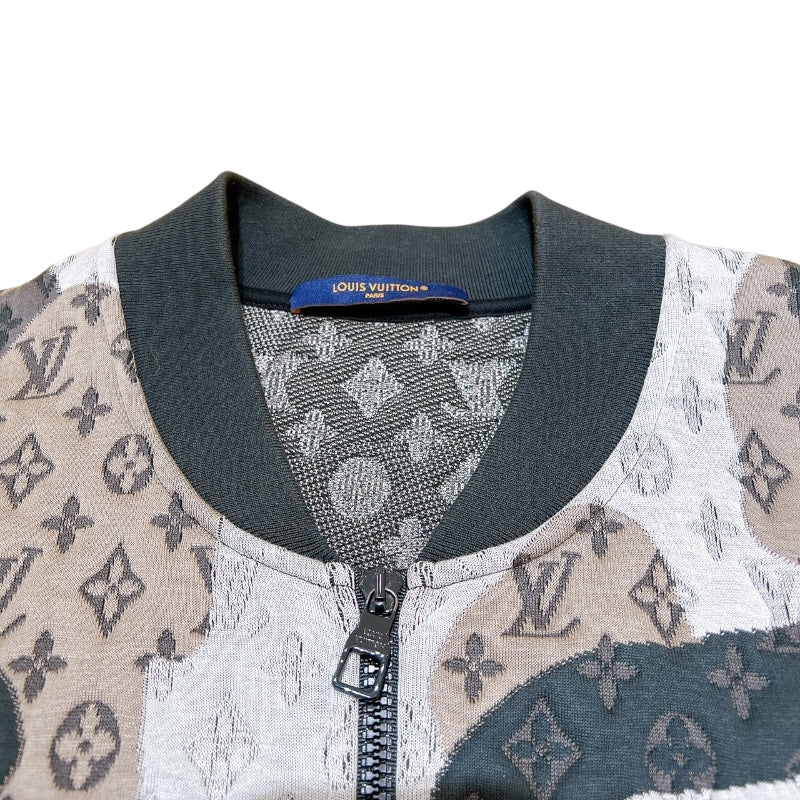 ルイ・ヴィトン LOUIS VUITTON モノグラム総柄フェイスデザインブルゾン HPY78W ブラック/ブラウン/ホワイト コットン メンズ その他トップス