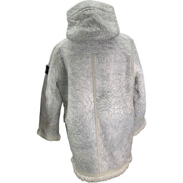 フーデッドムートンコート 7715001097 ホワイト 羊 メンズ その他アウター