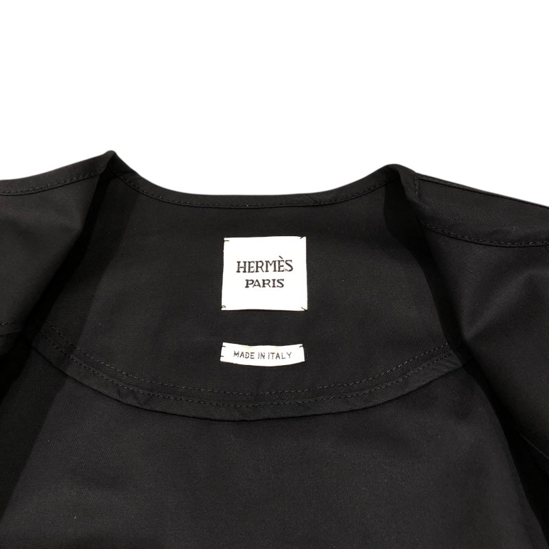 エルメス HERMES ノーカラーブルゾン 5E0163DQ コットン レディース ブルゾン