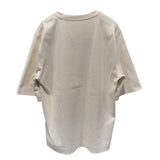 フェンディ FENDI ロゴ刺繍Tシャツ FY1291 クリーム コットン メンズ 半袖Ｔシャツ