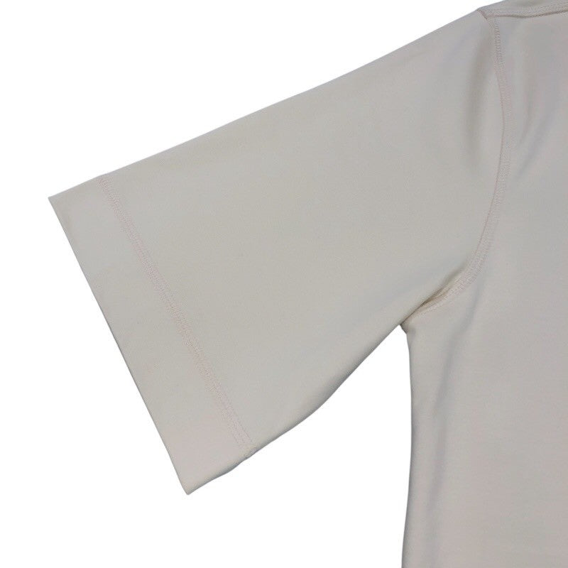 フェンディ FENDI ロゴ刺繍Tシャツ FY1291 クリーム コットン メンズ 半袖Ｔシャツ