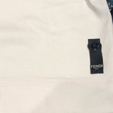 フェンディ FENDI ロゴ刺繍Tシャツ FY1291 クリーム コットン メンズ 半袖Ｔシャツ