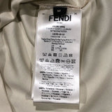 フェンディ FENDI ロゴ刺繍Tシャツ FY1291 クリーム コットン メンズ 半袖Ｔシャツ