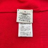 エルメス HERMES デザインカシミヤニットセーター レッド カシミヤ レディース セーター