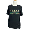 グッチ GUCCI ロゴプリントTシャツ 457095 ブラック コットン メンズ 半袖Ｔシャツ