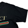 グッチ GUCCI ロゴプリントTシャツ 457095 ブラック コットン メンズ 半袖Ｔシャツ
