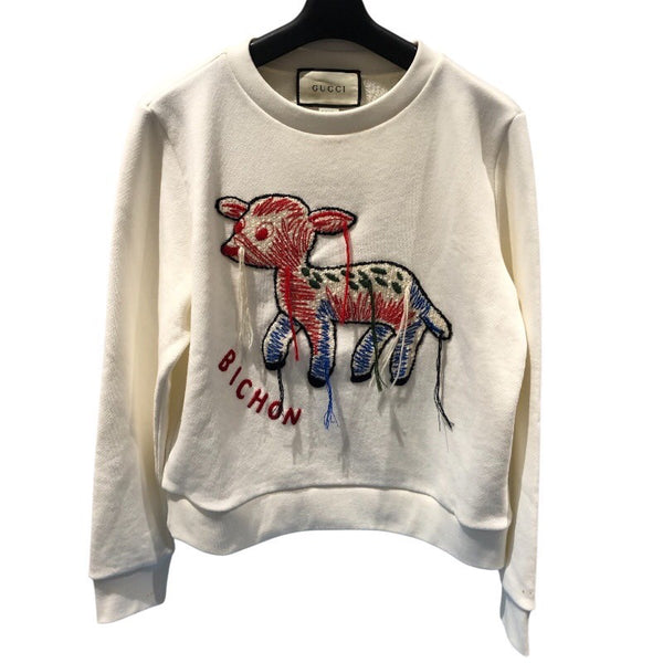 グッチ GUCCI デザインスウェットシャツ 623450 アイボリー レディース スウェット