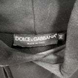 ドルチェ＆ガッバーナ Dolce & Gabbana ロゴラインスウェットパーカー G9ZQ1T ブラック/シルバー コットン ユニセックス パーカー
