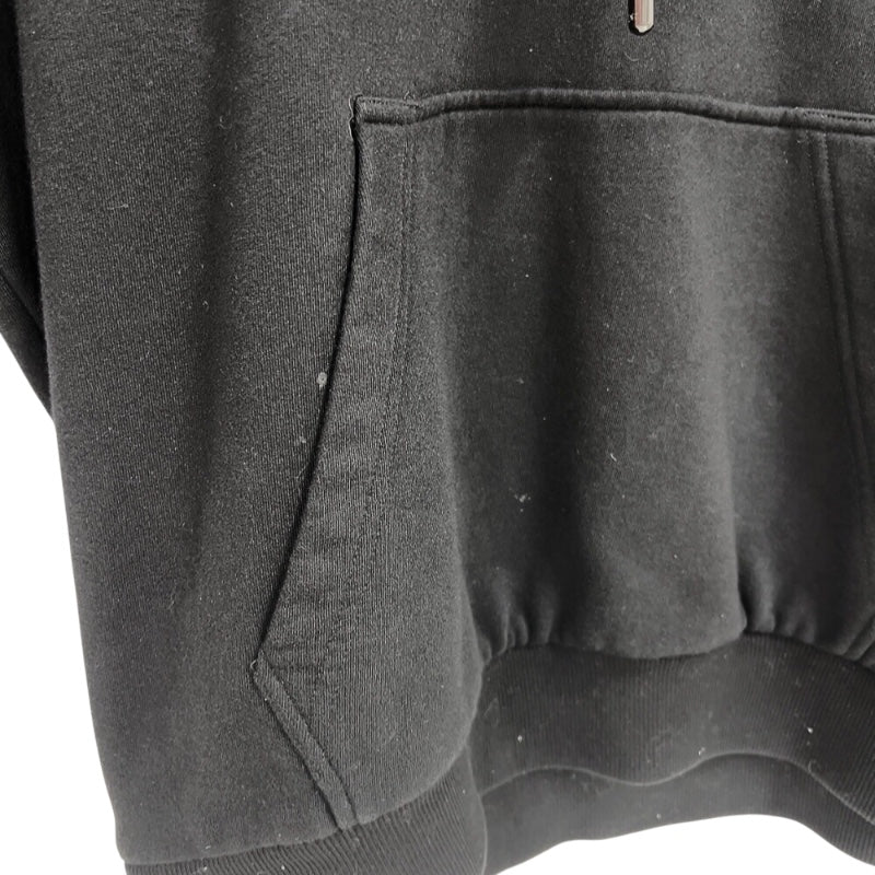 ドルチェ＆ガッバーナ Dolce & Gabbana ロゴラインスウェットパーカー G9ZQ1T ブラック/シルバー コットン ユニセックス パーカー