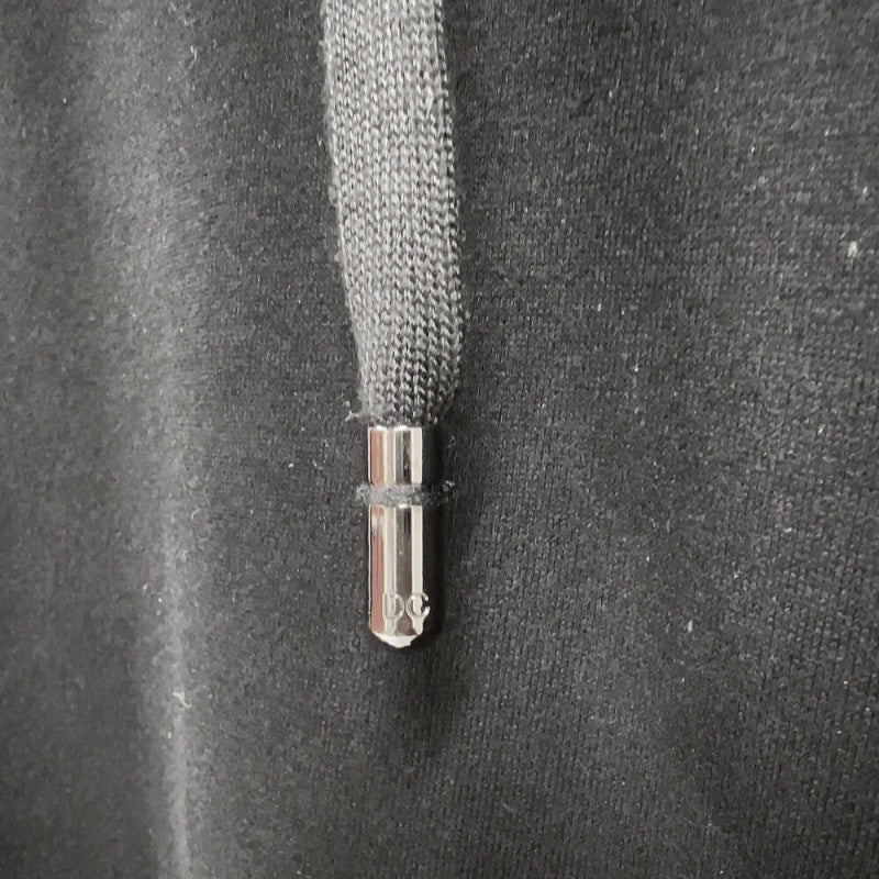 ドルチェ＆ガッバーナ Dolce & Gabbana ロゴラインスウェットパーカー G9ZQ1T ブラック/シルバー コットン ユニセックス パーカー