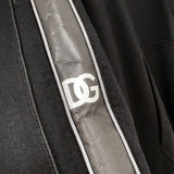 ドルチェ＆ガッバーナ Dolce & Gabbana ロゴラインスウェットパーカー G9ZQ1T ブラック/シルバー コットン ユニセックス パーカー