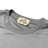 エルメス HERMES ミニレザーパッチ Tシャツ グレー コットン メンズ 半袖Ｔシャツ