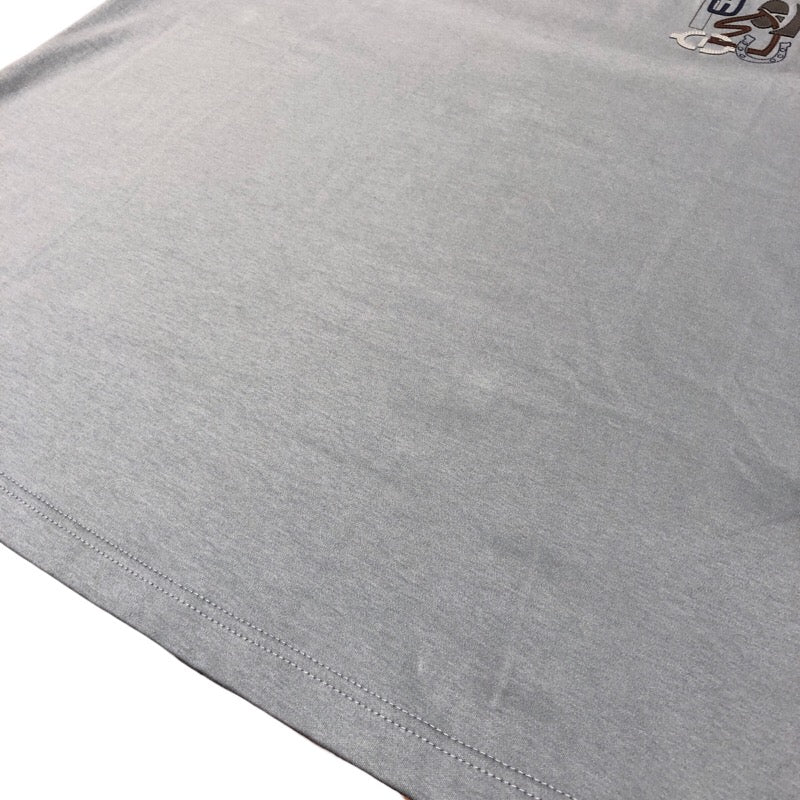 エルメス HERMES ミニレザーパッチ Tシャツ グレー コットン メンズ 半袖Ｔシャツ