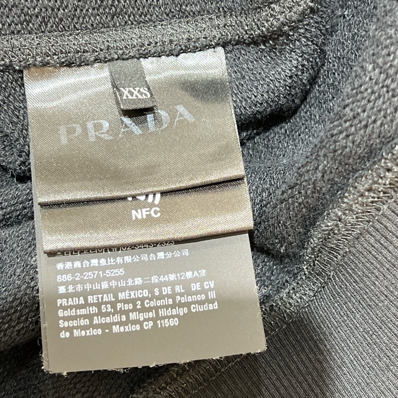プラダ PRADA トライアングルロゴスウェットシャツ 2023年 UJL26A ブラック コットン メンズ スウェット