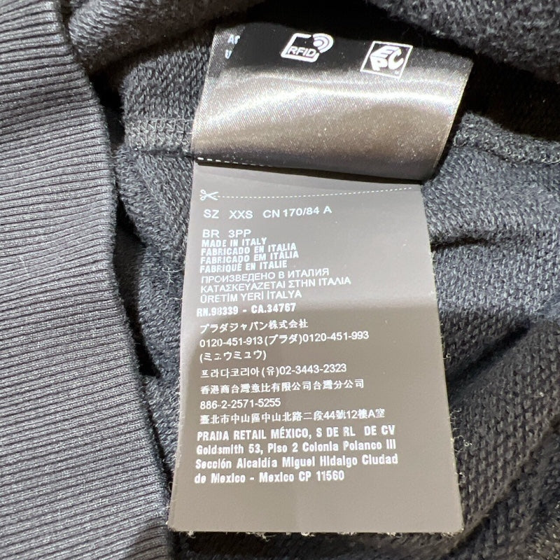 プラダ PRADA トライアングルロゴスウェットシャツ 2023年 UJL26A ブラック コットン メンズ スウェット