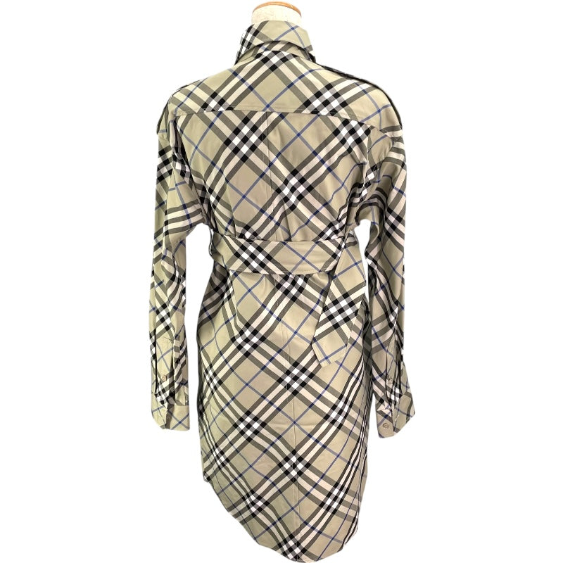 バーバリー BURBERRY チェックシャツワンピース 8090717 グレー