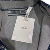クリスチャン・ディオール Christian Dior オブリーク総柄ノースリーブワンピース 143R04A4040 ネイビー ナイロン レディース ワンピース