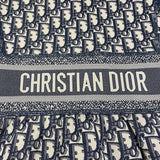 クリスチャン・ディオール Christian Dior オブリーク総柄ノースリーブワンピース 143R04A4040 ネイビー ナイロン レディース ワンピース
