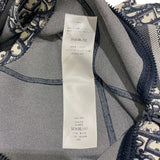 クリスチャン・ディオール Christian Dior オブリーク総柄ノースリーブワンピース 143R04A4040 ネイビー ナイロン レディース ワンピース