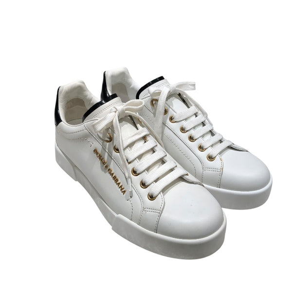 ドルチェ＆ガッバーナ Dolce & Gabbana ポルトフィーノローカットスニーカー CK1602 ホワイト レザー レディース スニーカー