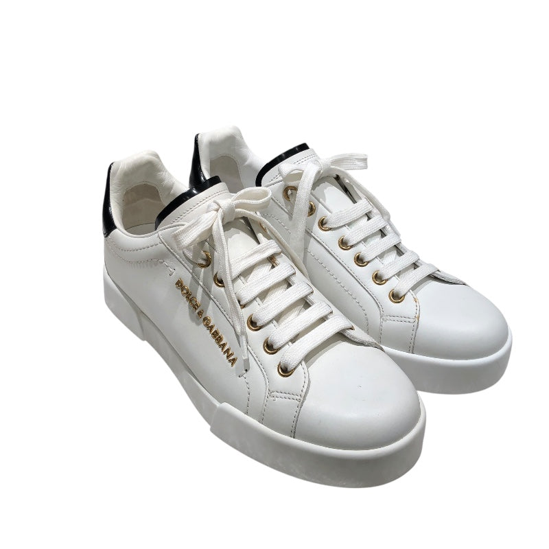 ドルチェ＆ガッバーナ Dolce & Gabbana ポルトフィーノローカットスニーカー CK1602 ホワイト レザー レディース スニーカー