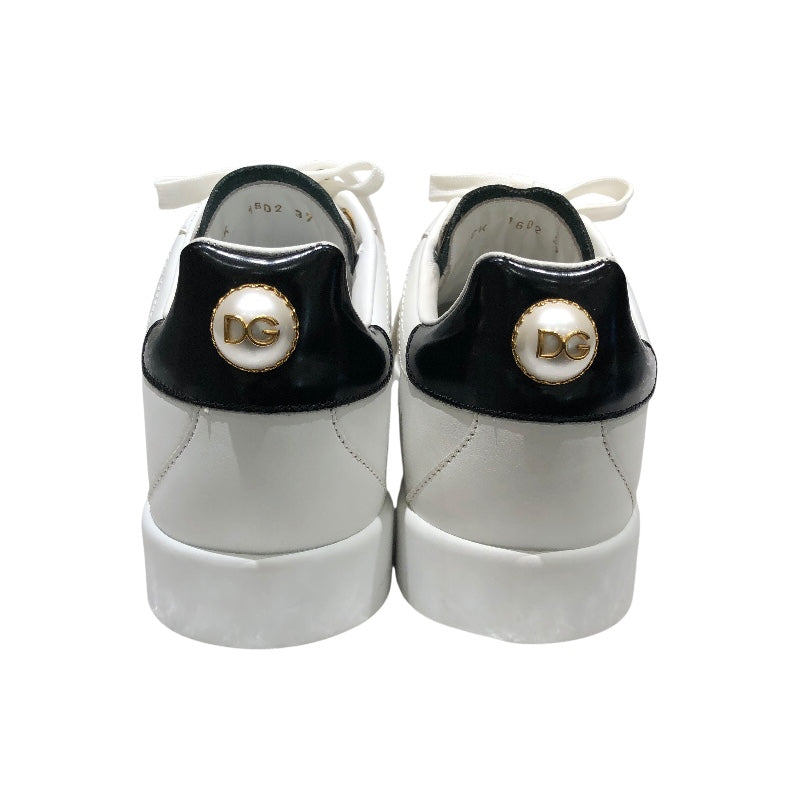ドルチェ＆ガッバーナ Dolce & Gabbana ポルトフィーノローカットスニーカー CK1602 ホワイト レザー レディース スニーカー