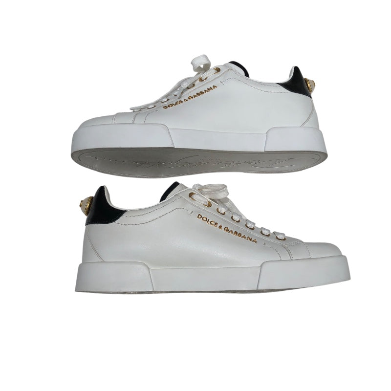 ドルチェ＆ガッバーナ Dolce & Gabbana ポルトフィーノローカットスニーカー CK1602 ホワイト レザー レディース スニーカー