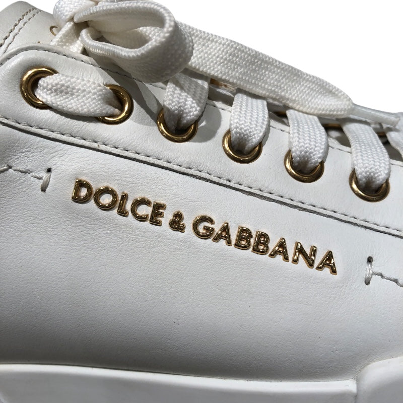 ドルチェ＆ガッバーナ Dolce & Gabbana ポルトフィーノローカットスニーカー CK1602 ホワイト レザー レディース スニーカー