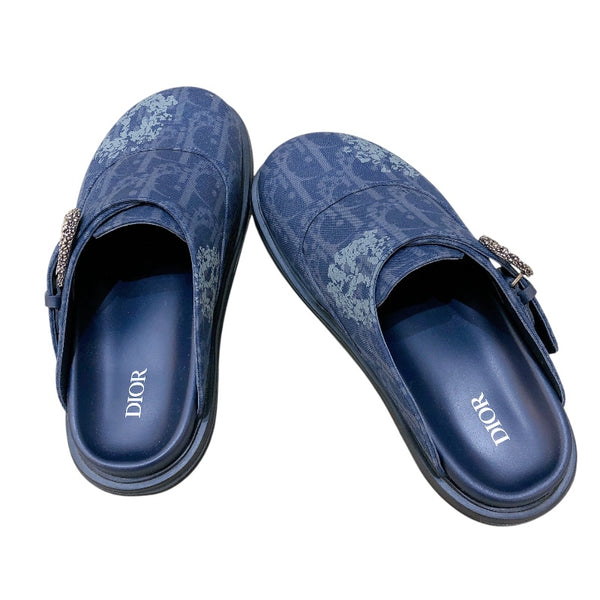 Dior クリスチャン・ディオール ロゴ レザー ミュール サンダル ブラック クリスチャン・ディオール Christian Dior オブリークミュール