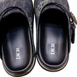 クリスチャン・ディオール Christian Dior オブリークミュールサンダル　サイズ39 3SA131ZWZ ネイビー キャンバス メンズ サンダル