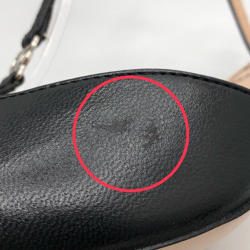 グッチ GUCCI GGロゴストラップパンプス 723446 ブラック×SV金具 レザー レディース パンプス