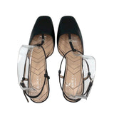 グッチ GUCCI GGロゴストラップパンプス 723446 ブラック×SV金具 レザー レディース パンプス