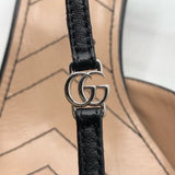 グッチ GUCCI GGロゴストラップパンプス 723446 ブラック×SV金具 レザー レディース パンプス