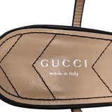 グッチ GUCCI GGロゴストラップパンプス 723446 ブラック×SV金具 レザー レディース パンプス