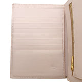 セリーヌ CELINE ミディアムストラップウォレット ピンク　ゴールド金具 レザー レディース 二つ折り財布