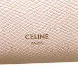 セリーヌ CELINE ミディアムストラップウォレット ピンク　ゴールド金具 レザー レディース 二つ折り財布