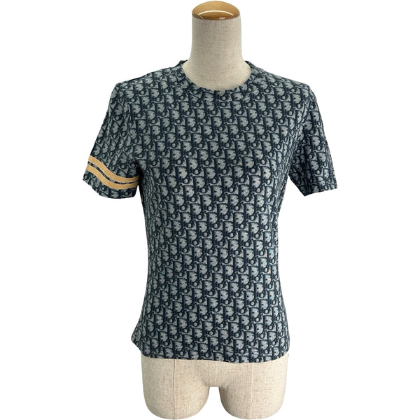 Christian Dior トロッター柄 花柄刺繍 Tシャツ クリスチャン・ディオール Christian Dior トロッター柄半袖Tシャツ