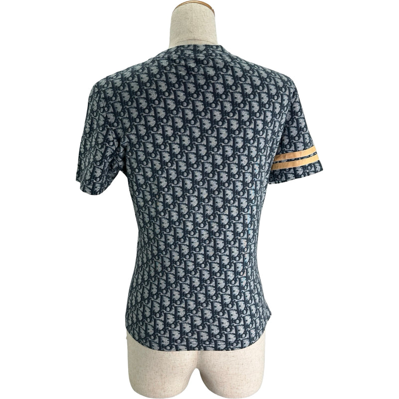 Christian Dior トロッター柄 花柄刺繍 Tシャツ クリスチャン・ディオール Christian Dior トロッター柄半袖Tシャツ