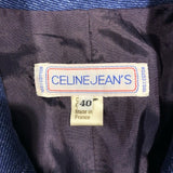 セリーヌ CELINE マカダムボタンジャケット ブルー コットン コットン レディース その他アウター