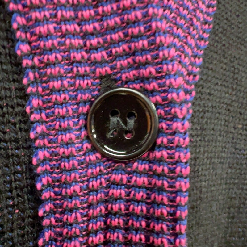 サンローラン SAINT LAURENT 花柄　ニットカーディガン　2015AW 408948 ブラック/ピンク ウール ウール メンズ カーディガン